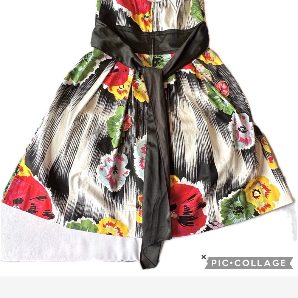 Teeze Me Juniors Dress Cocktail Multi-Color Floral Strapless Bright Fun Mini 5 - Picture 11 of 16